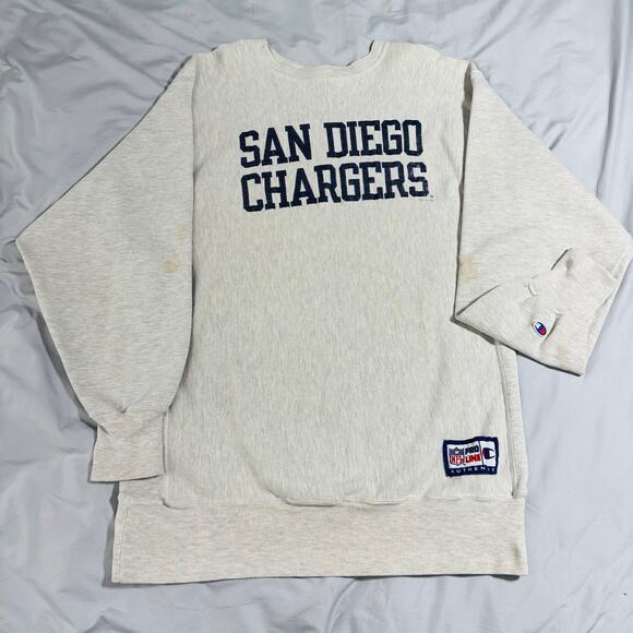 Vintage 90s San Diego Chargers NFL Champion Reverse Weave Sweatshirt Size XXL - Picture 1 of 8